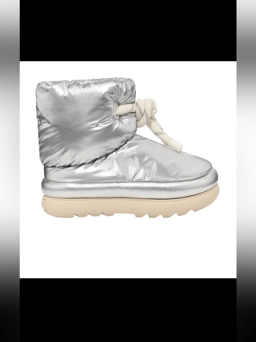 UGG|  Women's Classic Maxi Short Textile Boots In Silver Size 7 NEW